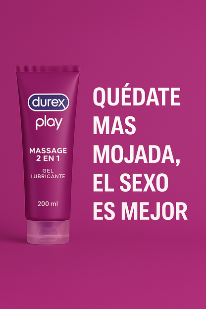 Durex Play Massage Gel Lubricante 2 en 1 con Aloe Vera - 200 ml