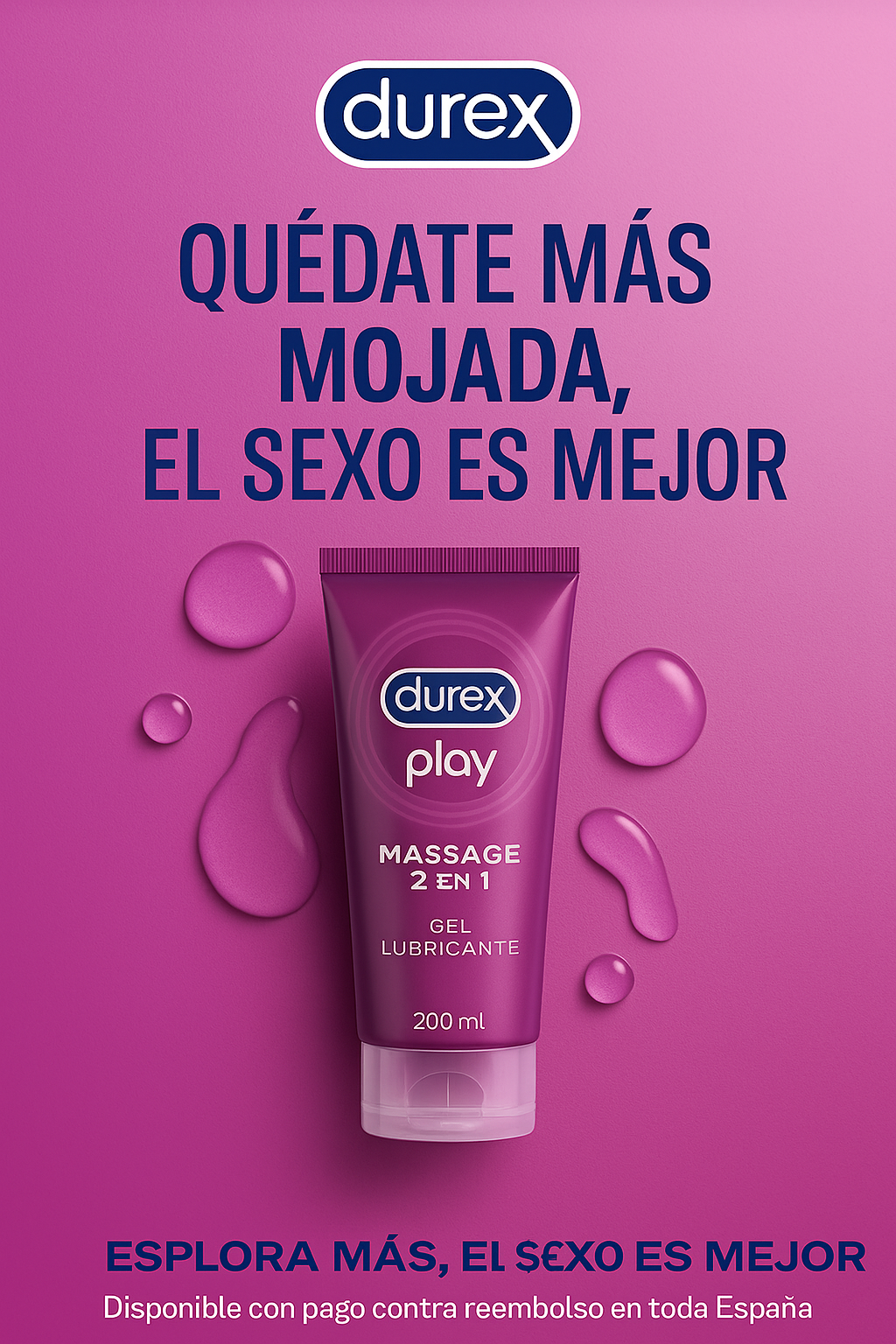 Durex Play Massage Gel Lubricante 2 en 1 con Aloe Vera - 200 ml