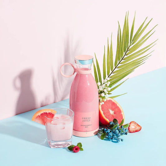 Mini Juice Blender Portable Electric Juicer Bottle 6 Blades Shake Orange Lemon USB Charging Fruit Mixer Fresh Squeezer Machine